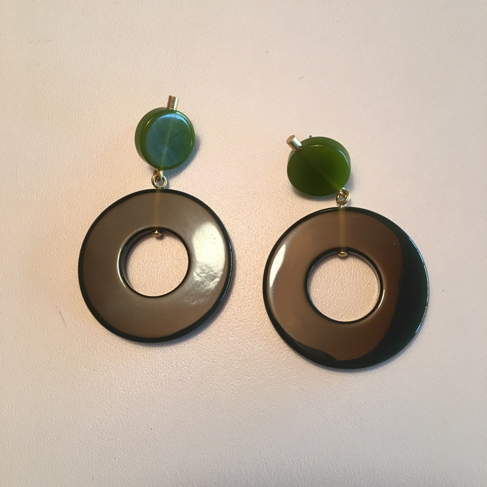 NWOT Madewell Green Acrylic Earrings